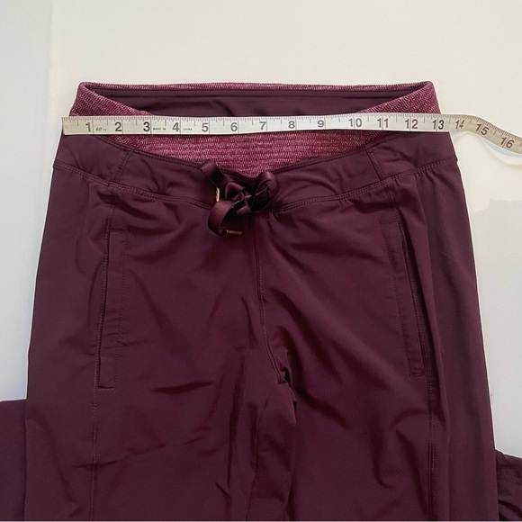 Lululemon Dance studio Leggings High Waist Lined Athletic Running Burgundy Red 4 - Picture 12 of 15